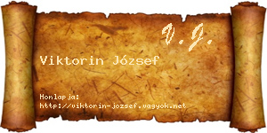 Viktorin József névjegykártya