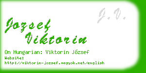 jozsef viktorin business card